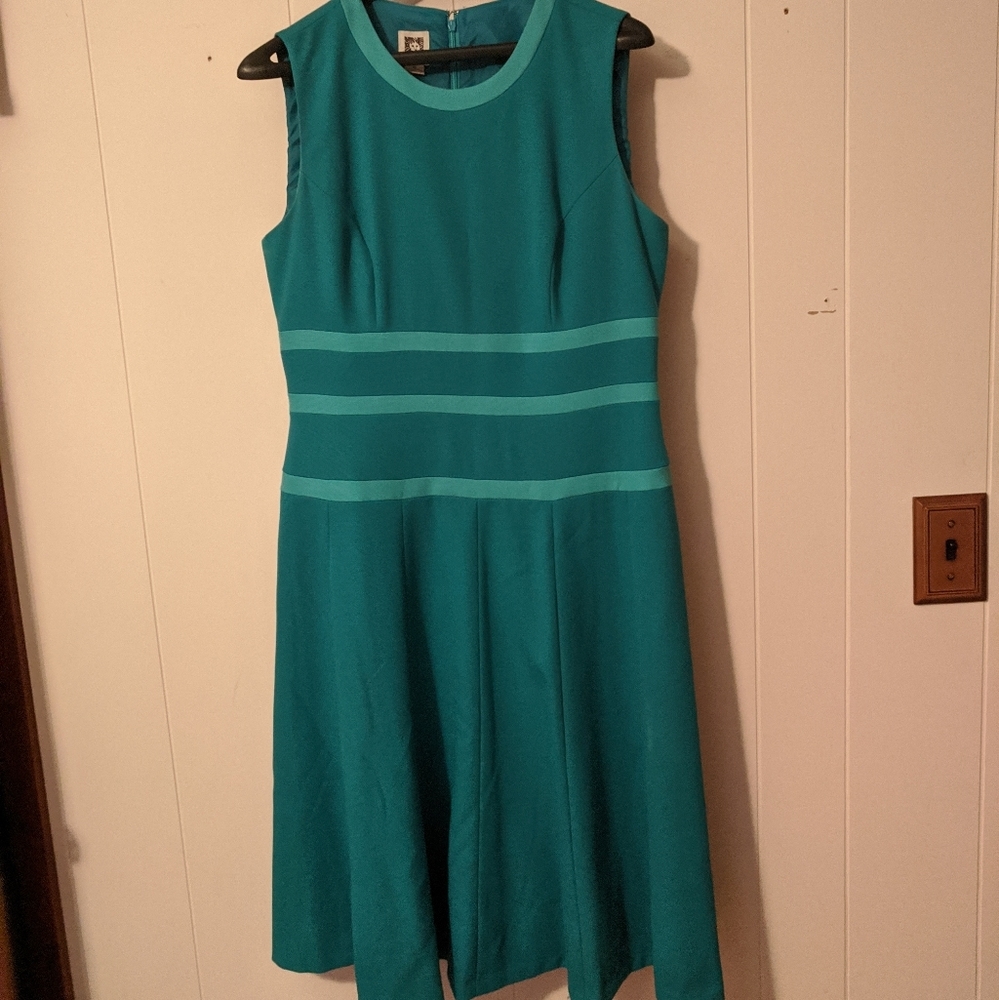 Anne Klein sleeveless fit and flare two tone dress